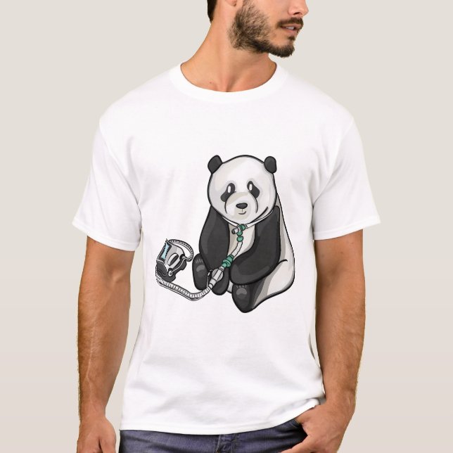 Camiseta Panda Com Trach E Ventilator (Frente)