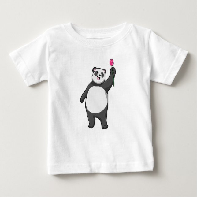 Camiseta Panda com Tulip (Frente)