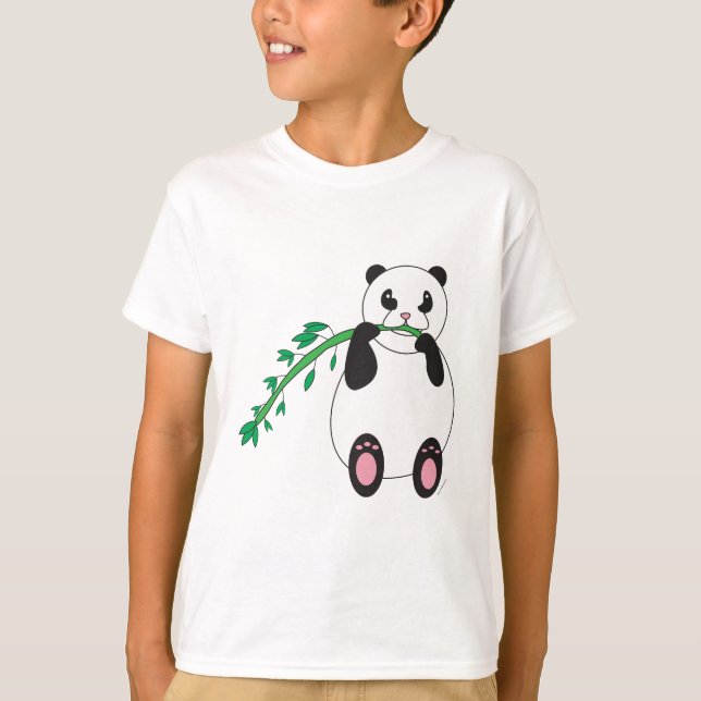 Camiseta Panda Comendo Bamboo (Frente)