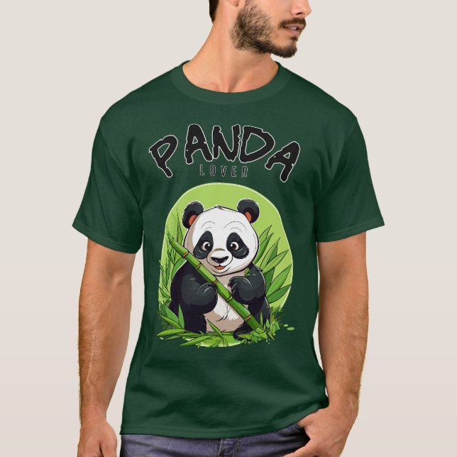 Camiseta Panda comendo bambu (Frente)
