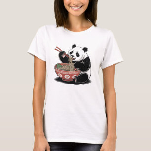 Camiseta Panda comendo marinheiros japonês estilo ukiyo-e r