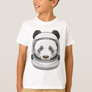 Camiseta Panda como Astronauta com Capacete