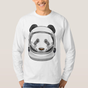 Camiseta Panda como astronauta com Helmet