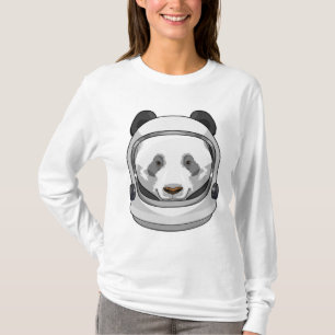 Camiseta Panda como astronauta com Helmet