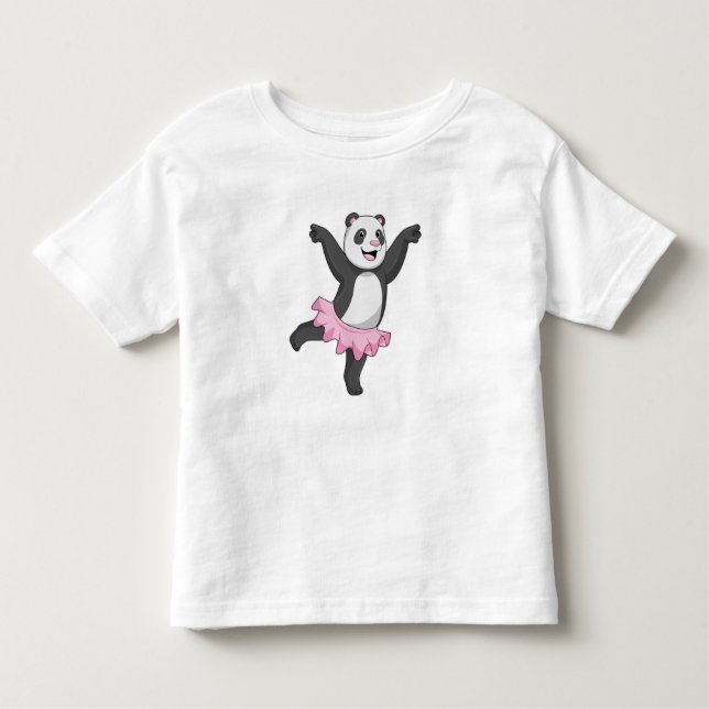 Camiseta Panda como Ballerina no Balé (Frente)