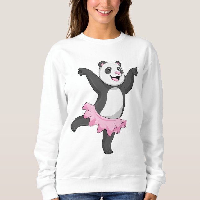 Camiseta Panda como Ballerina no Balé (Frente)