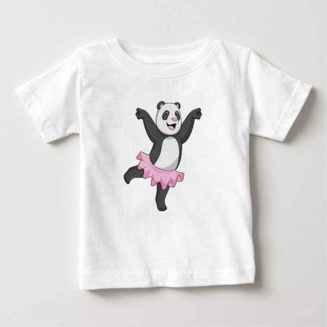 Camiseta Panda como Ballerina no Balé (Frente)