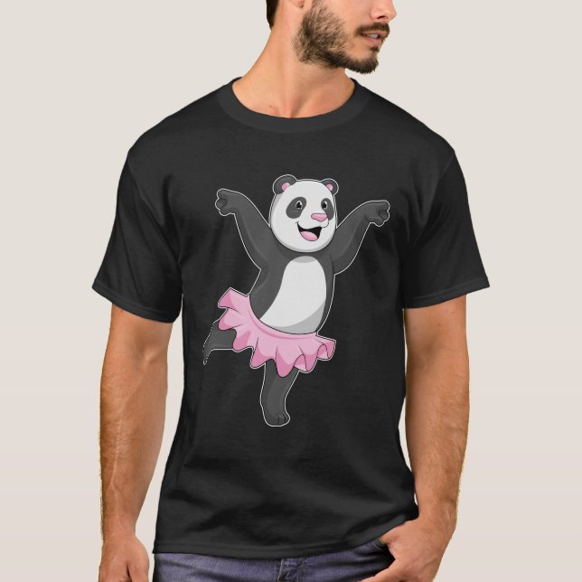 Camiseta Panda como Ballerina no Balé (Frente)