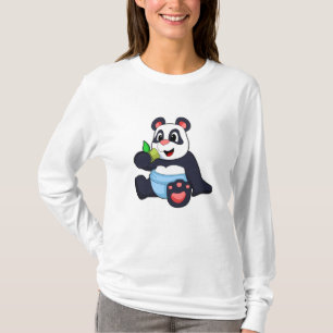 Camiseta Panda como bebê com Bambus