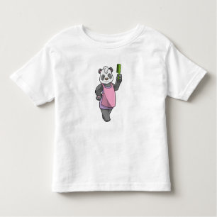 Camiseta Panda como cabeleireiro com Comb