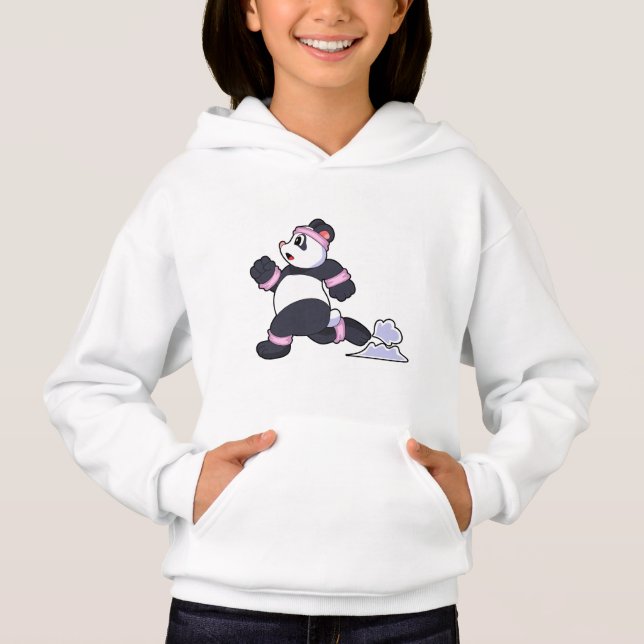 Camiseta Panda como corredor na corrida (Frente)