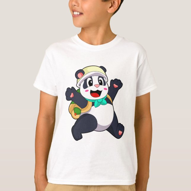 Camiseta Panda como Estudante (Frente)