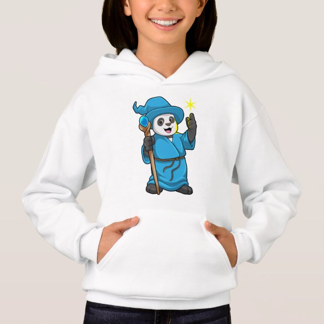 Camiseta Panda como Feiticeiro com varinha mágica (Frente)