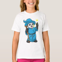 Panda como Feiticeiro com varinha mágica