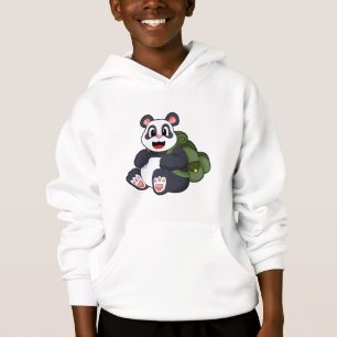 Camiseta Panda como Hiker com mochila
