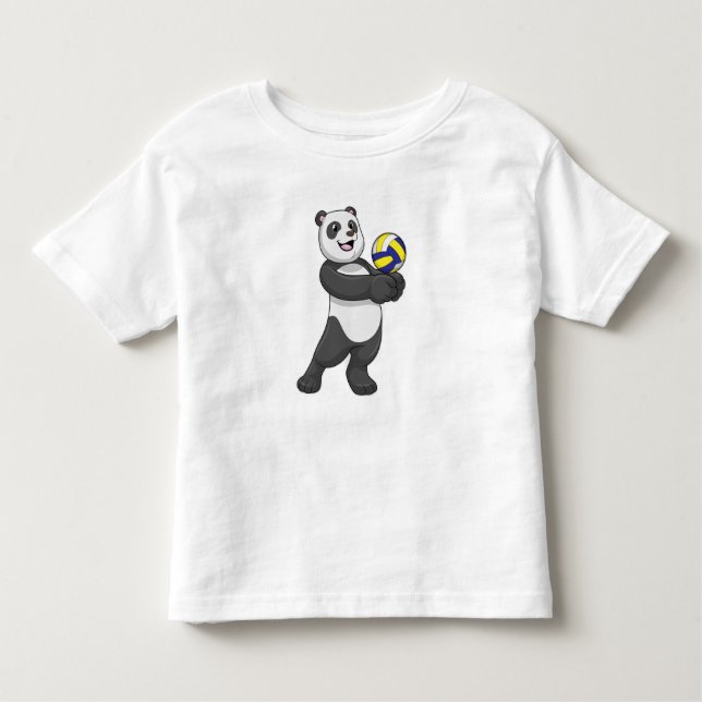 Camiseta Panda como jogador de voleibol (Frente)