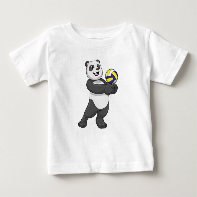 Camiseta Panda como jogador de voleibol (Frente)