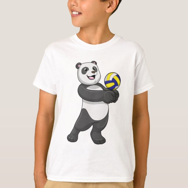 Camiseta Panda como jogador de voleibol (Frente)