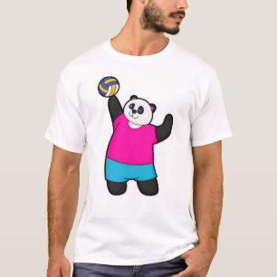 Camiseta Panda como jogador de voleibol