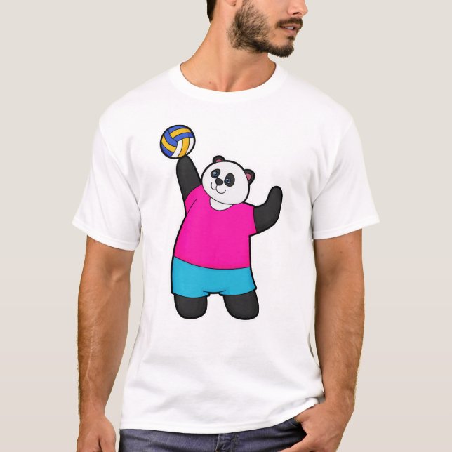 Camiseta Panda como jogador de voleibol (Frente)