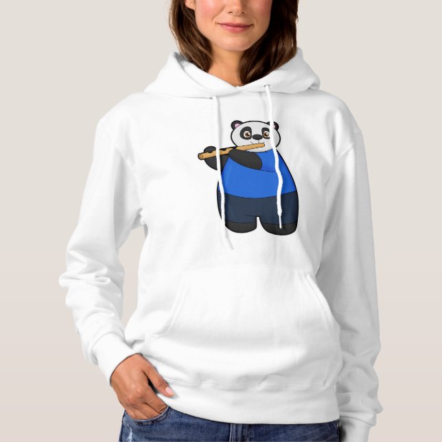 Camiseta Panda como Músico com Flauta (Frente)