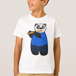 Camiseta Panda como Músico com Flute