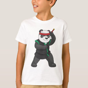 Camiseta Panda como Ninja em Figurino