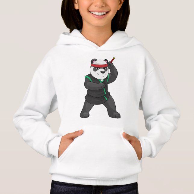 Camiseta Panda como Ninja em Figurino (Frente)