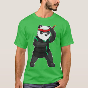 Camiseta Panda como Ninja em Figurino