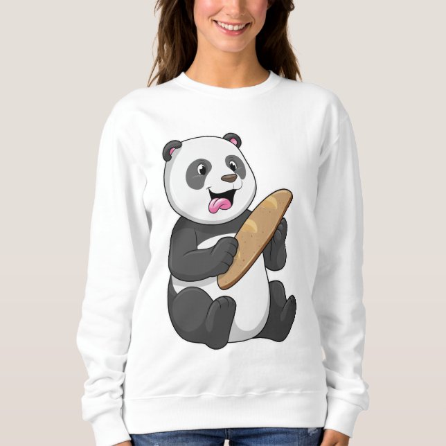 Camiseta Panda como padeiro com pão (Frente)