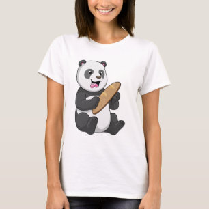 Camiseta Panda como padeiro com pão