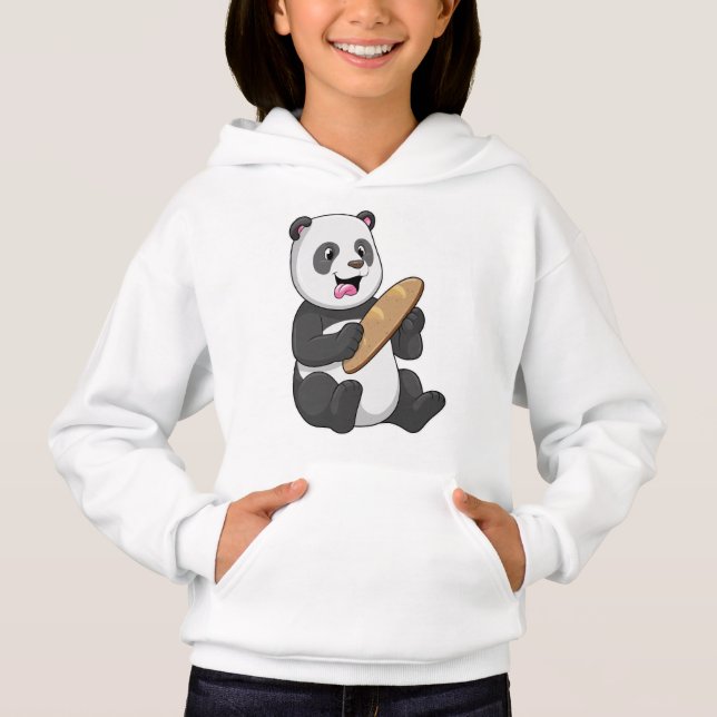 Camiseta Panda como padeiro com pão (Frente)
