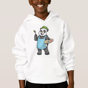 Camiseta Panda como Pincel com Pincel e Cor