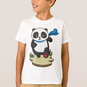 Camiseta Panda como Runner com Scarf