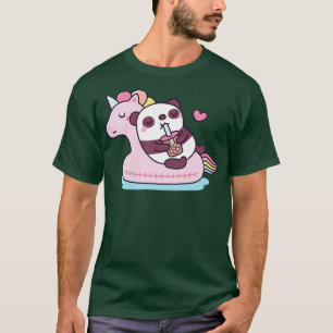 Camiseta Panda cômoda na Piscina do Unicórnio
