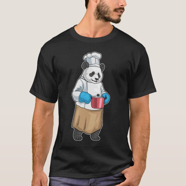 Camiseta Panda Cook Cooking pot Cooking (Frente)