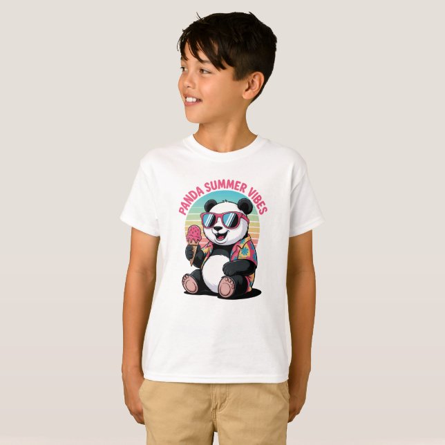 Camiseta  Panda Cool Été Glace Enfant (Frente Completa)