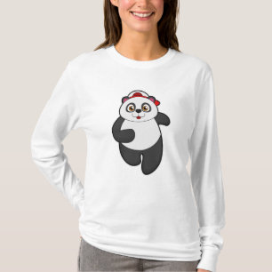 Camiseta Panda Correndo com Boné