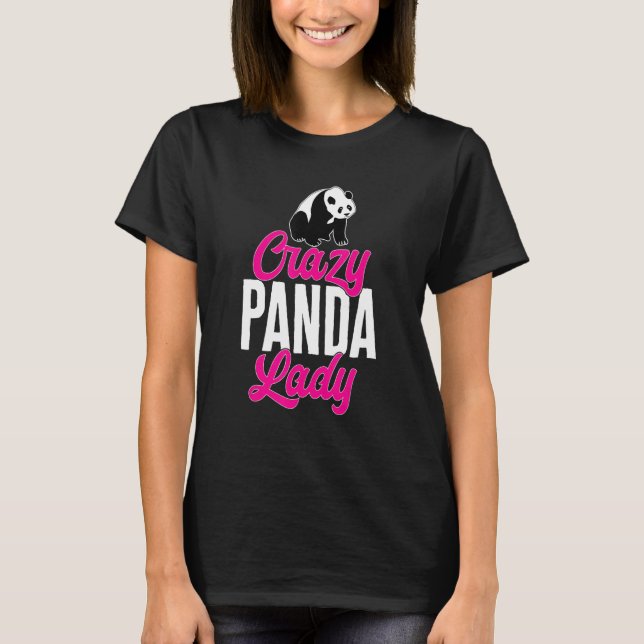 Camiseta Panda Crazy Panda Lady (Frente)