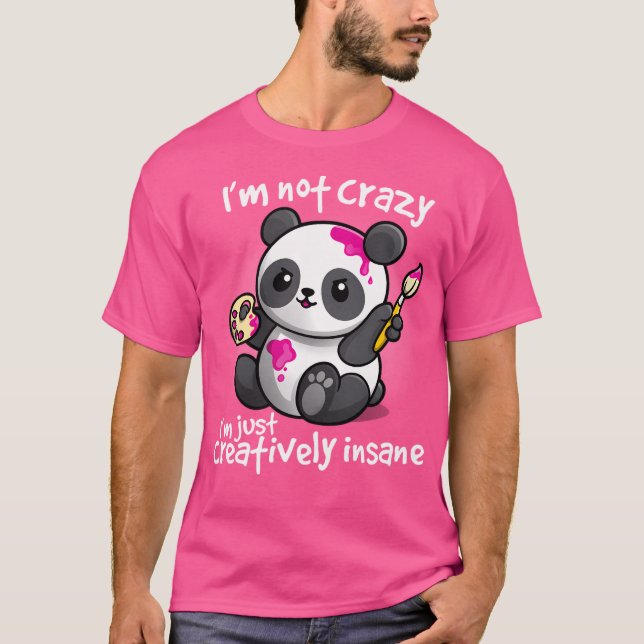Camiseta Panda criativamente insano (Frente)