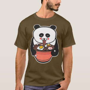 Camiseta Panda Cuja Comida Ramen Noodles Kawaii Japão F