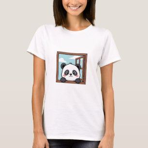 Camiseta Panda Curioso Espiando