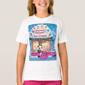 Camiseta Panda dá um passo ousado na terra do inverno marav