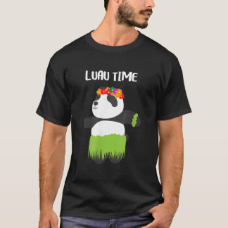 Camiseta Panda Dançando Hula Luau Havaiano