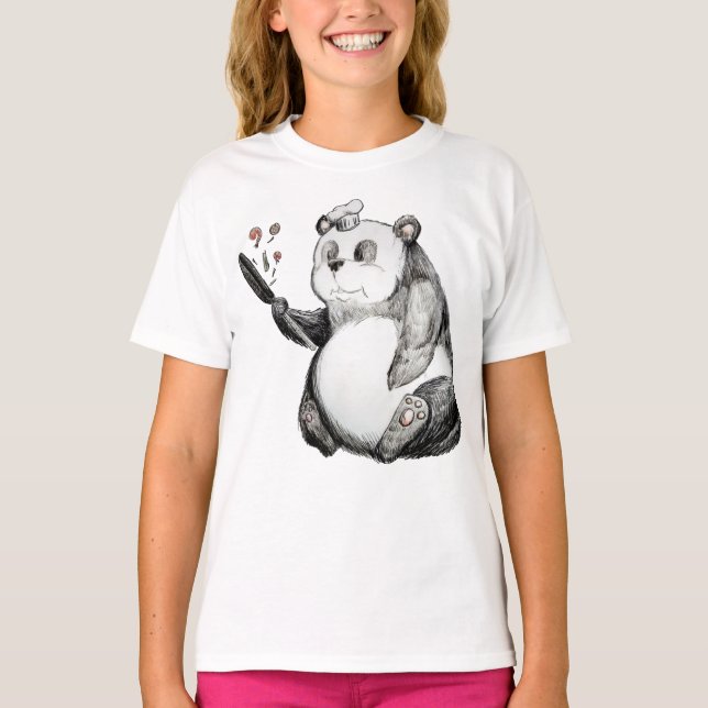 Camiseta Panda de almoço (Frente)