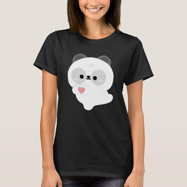 Camiseta Panda de Amor Fofo (Frente)