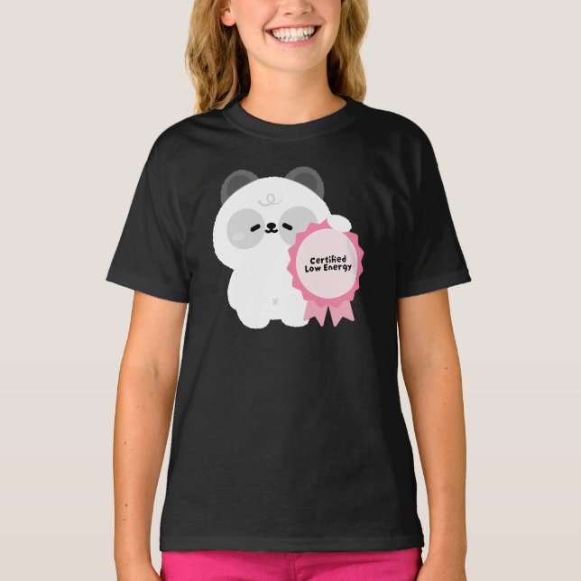 Camiseta Panda de Baixa Energia Certificado (Frente)
