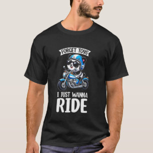 Camiseta Panda de Ciclismo de Motocicleta para Crianças Men