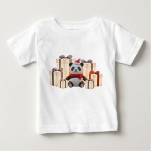 Camiseta Panda de Claymation de Feriado com Chapéu de Papai