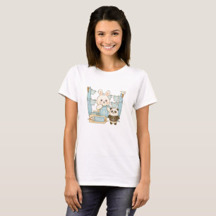 Camiseta Panda de coelho de desenho animado